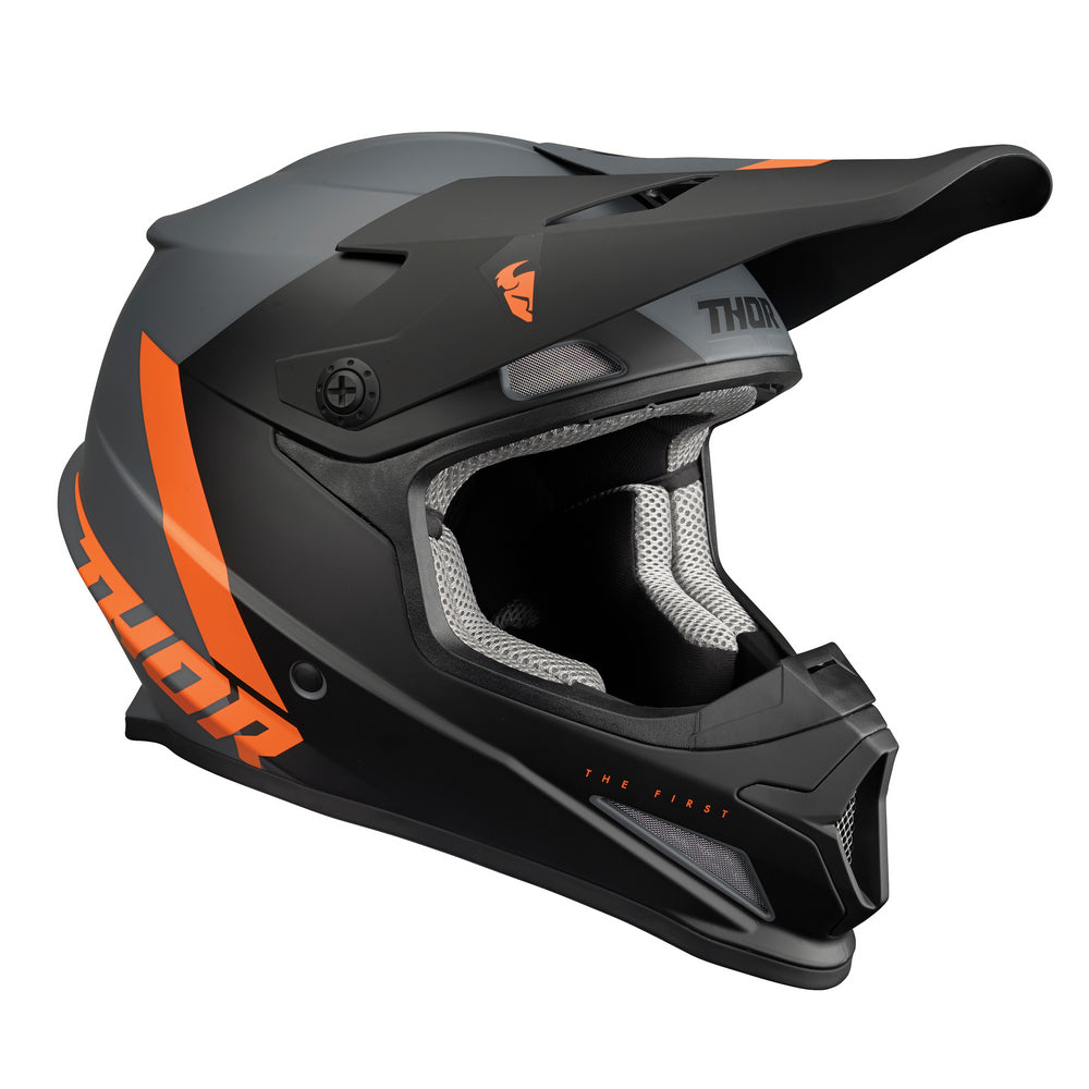 Helmet S23 Thor Mx Sector Chevron Charcoal/Orange Large