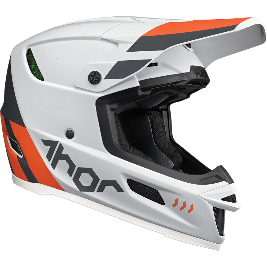 Helmet Thor Mx Reflex Cube Light Gray / Red Orange Small