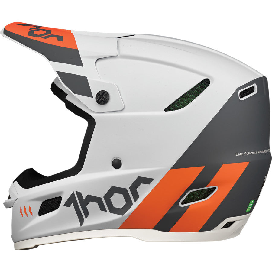 Helmet Thor Mx Reflex Cube Light Gray / Red Orange Small