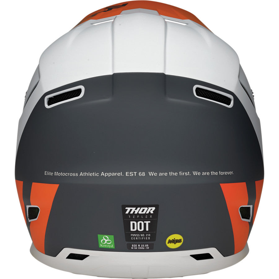 Helmet Thor Mx Reflex Cube Light Gray / Red Orange Medium