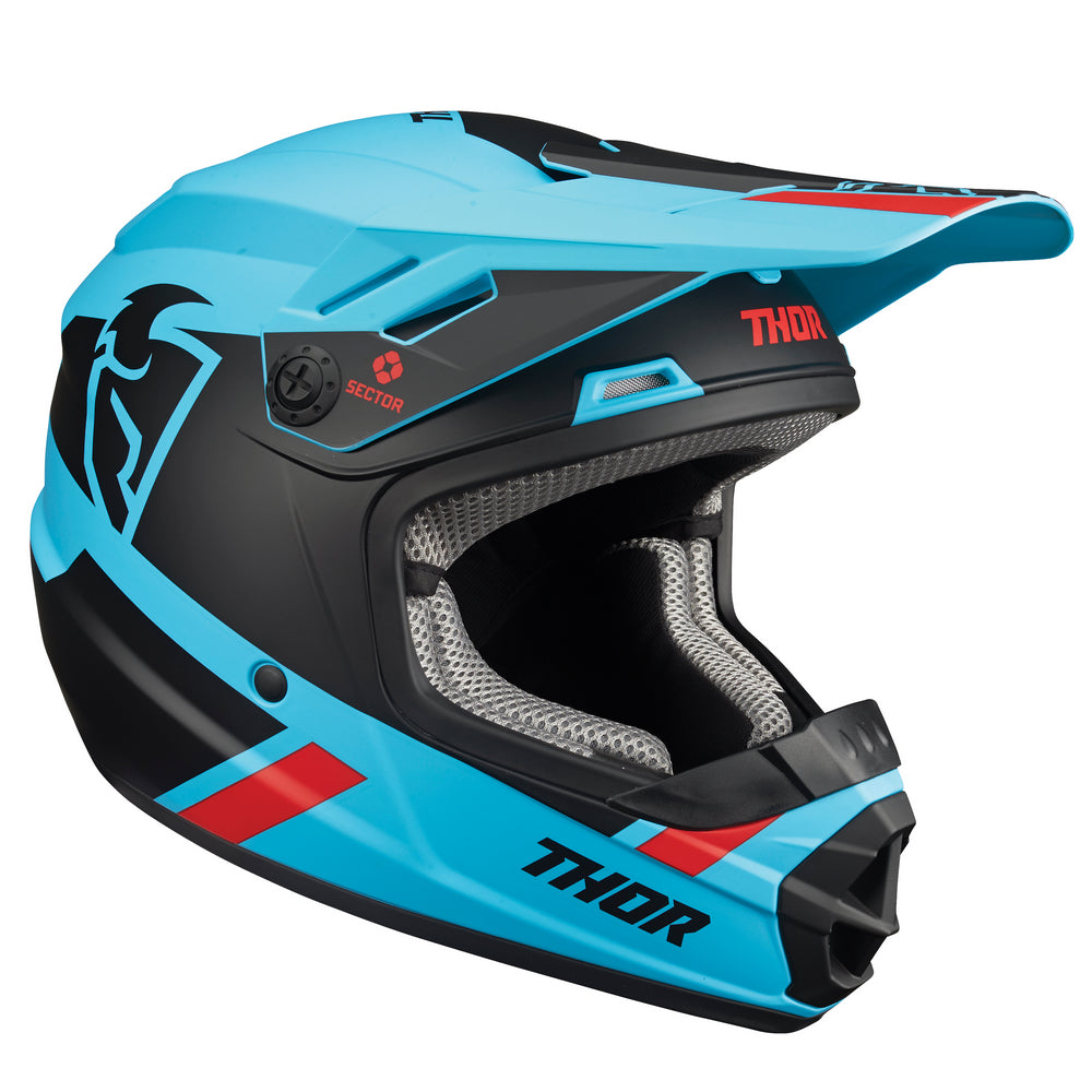 Helmet S23Y Thor Mx Sector Split Mips Blue Black Youth Large