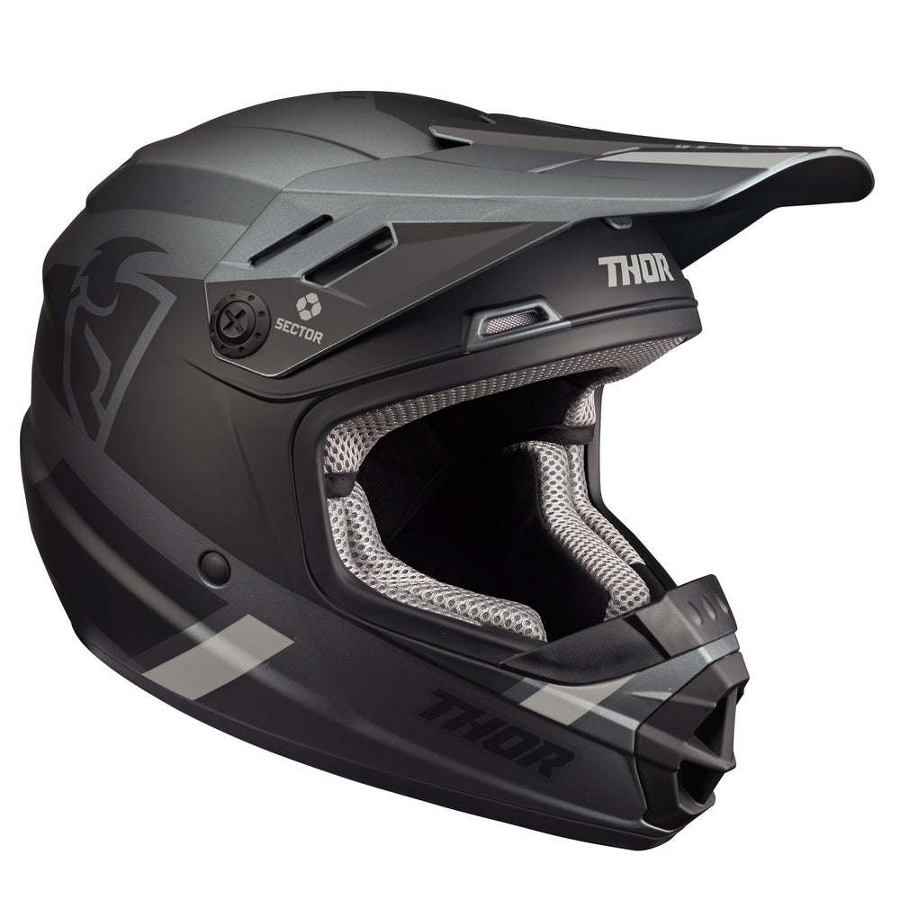 Helmet S23Y Thor Mx Sector Split Mips Charcoal Black Youth Large