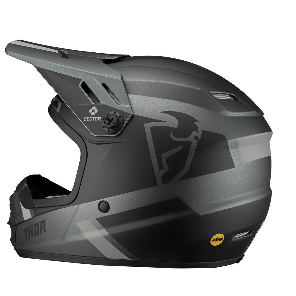 Helmet S23Y Thor Mx Sector Split Mips Charcoal Black Youth Large