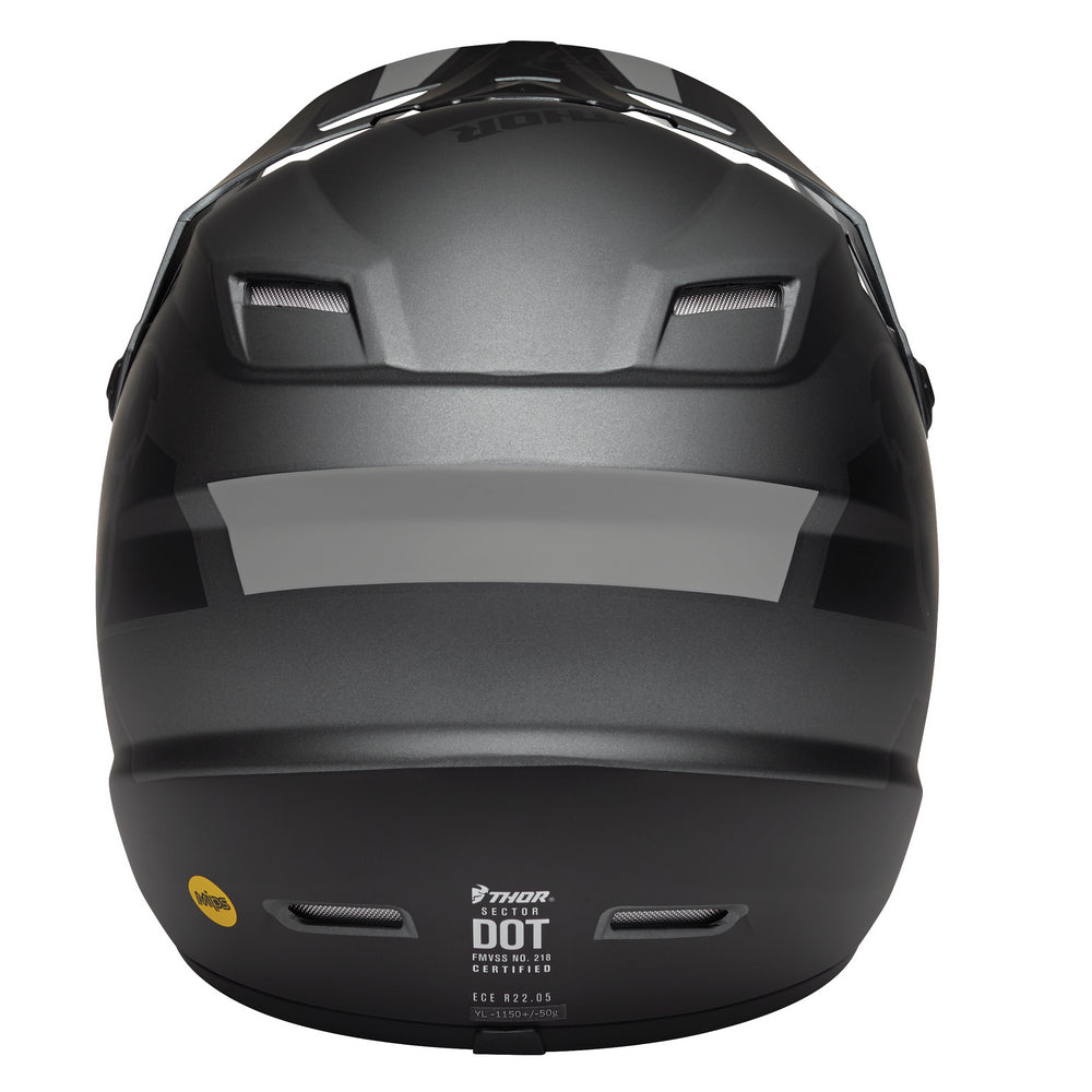 Helmet S23Y Thor Mx Sector Split Mips Charcoal Black Youth Large