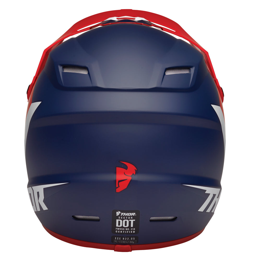 Helmet S23Y Thor Mx Sector Chev Red Navy Youth Medium