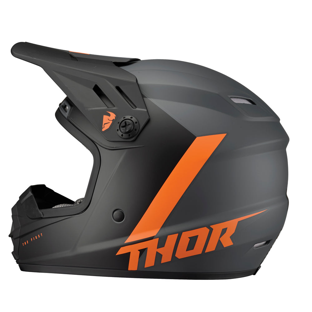 Helmet S23Y Thor Mx Sector Chev Charcoal Orange Youth Small