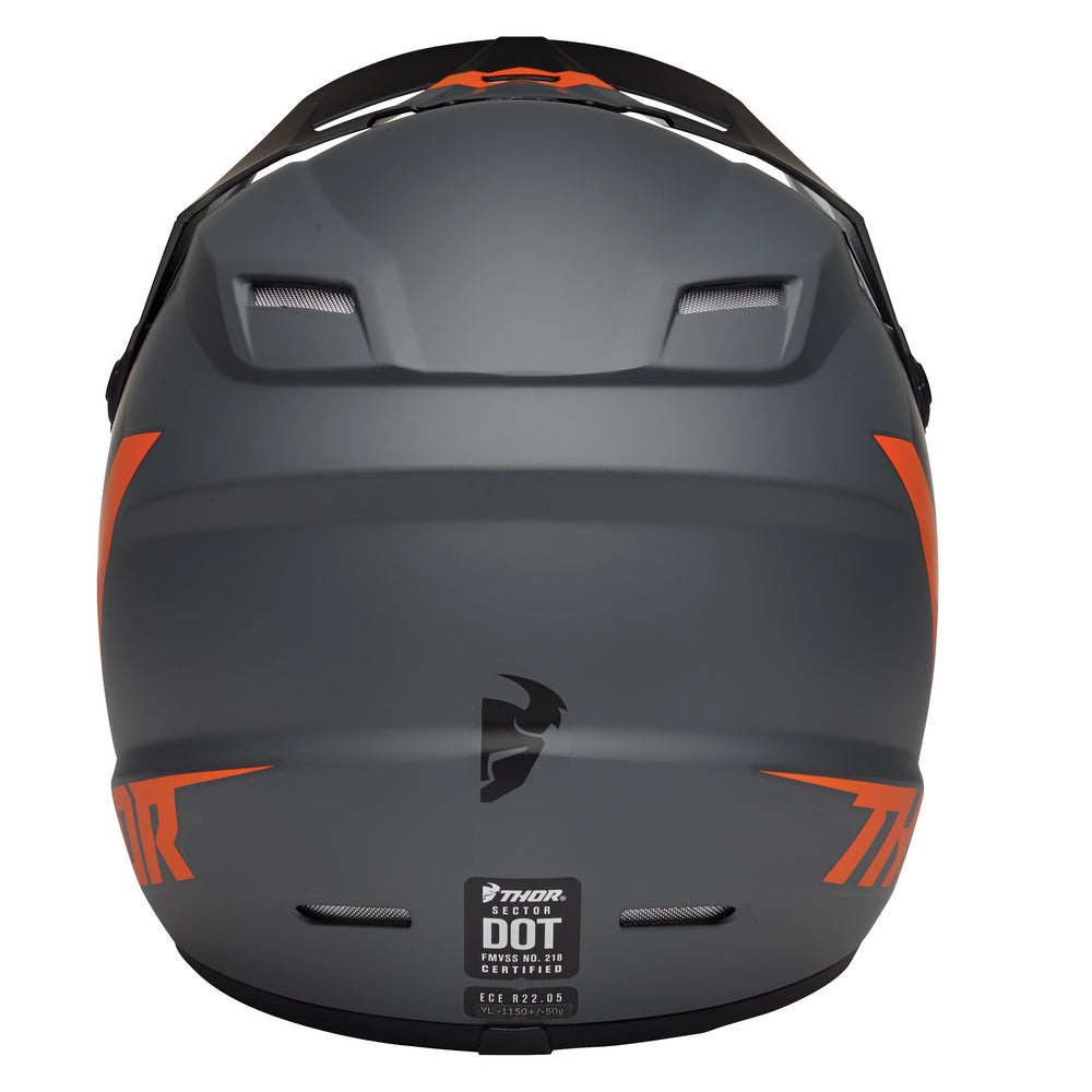 Helmet S23Y Thor Mx Sector Chev Charcoal Orange Youth Small