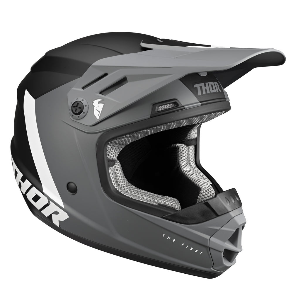 Helmet S23Y Thor Mx Sector Chev Grey Black Youth Medium