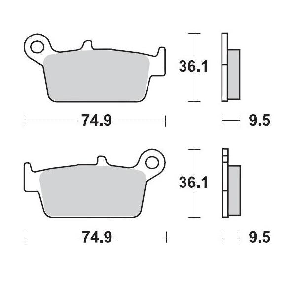 Brake Pad Rear Moto Master Pro Sintered For Gasgas Honda Kawasaki Suzuki Yamaha