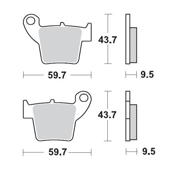 Brake Pads Rear Moto Master Nitro Sport Honda Cr125R Cr250R 02-07 Crf150R 07-20 Crf250R 04-20