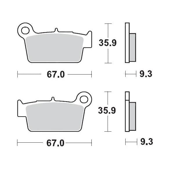 Brake Pads Rear Moto Master Pro Sintered Aprilia Beta Gasgas Kawasaki Suzuki Tm Racing Yamaha