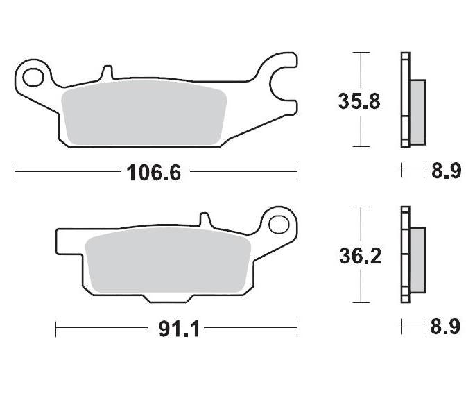 Brake Pads Rear  Moto Master Yamaha Grizzly 09-11 Grizzly 700 07-14