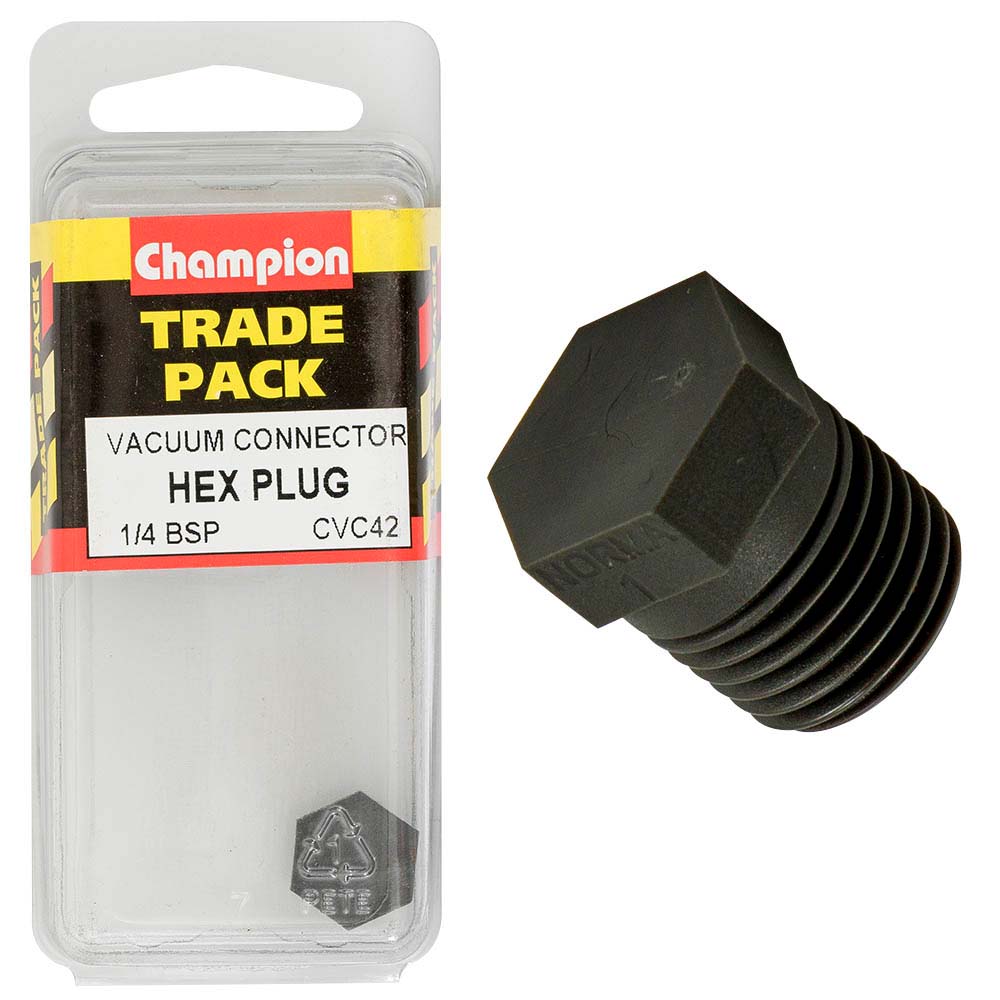 Champion Hex Taper Plug 1/4In  Bsp