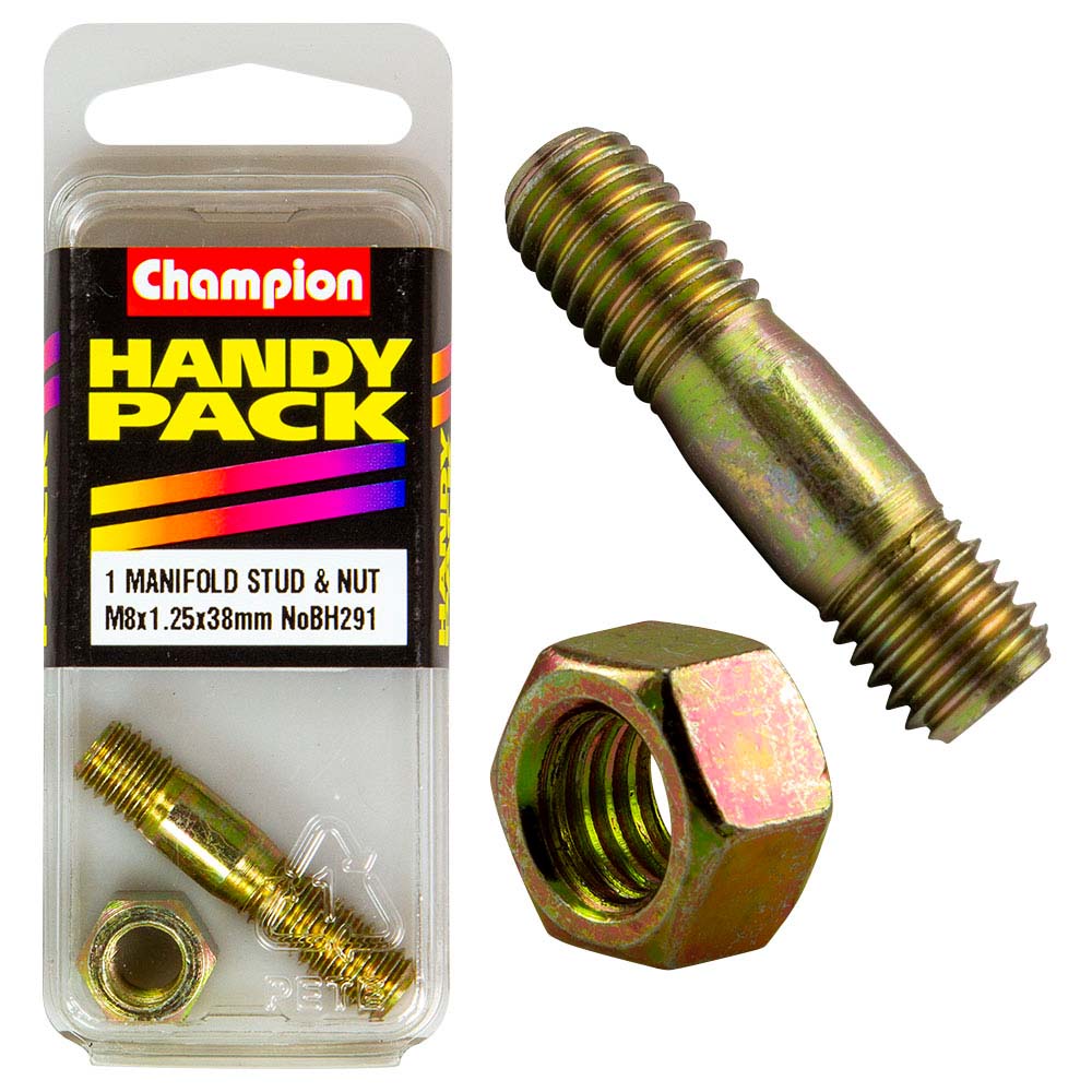 Champion M8 X 38 Manifold Stud & Nut