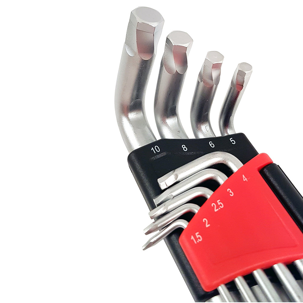 Powerbuilt 9Pc Metric Ball End Hex & Zeon Hex Key Wrench Set