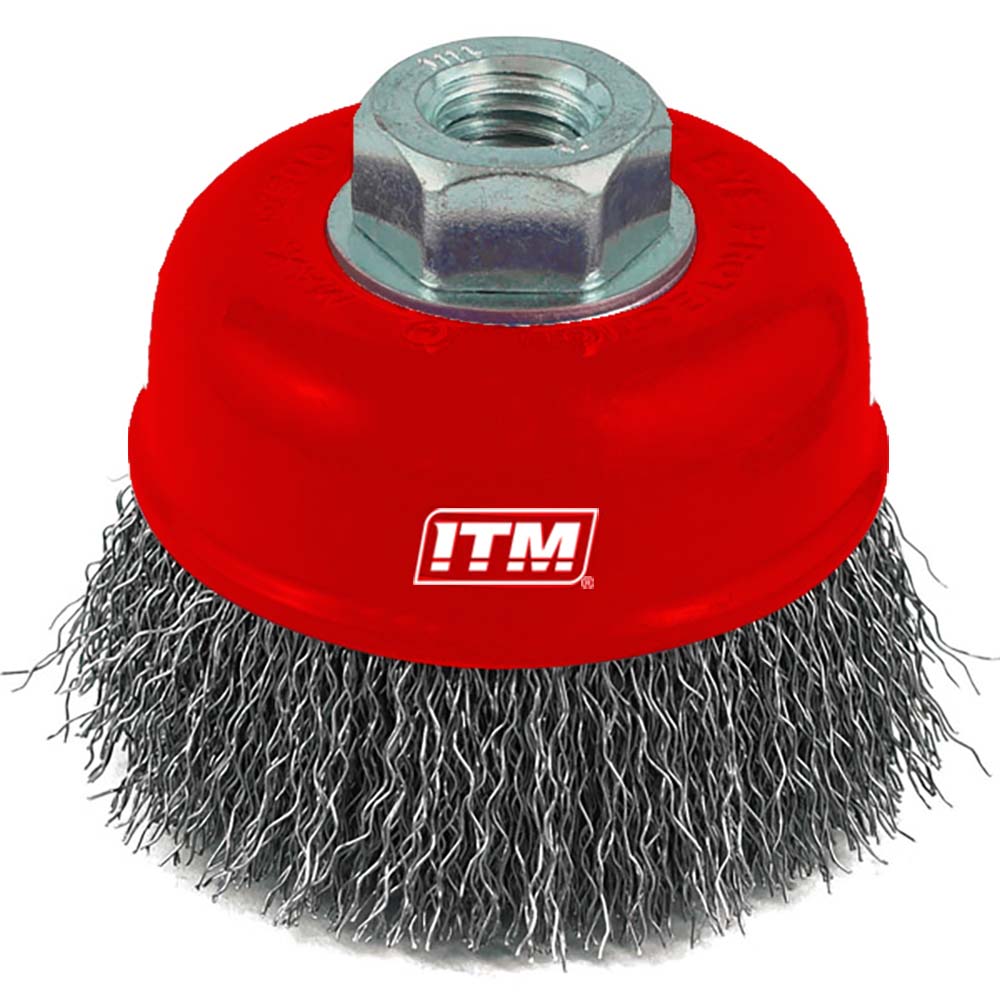 Itm Crimp Wire Cup Brush Stainless Steel 75Mm