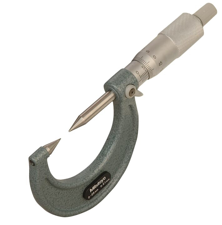 Mitutoyo Point Micrometer 0-25Mm 30 Degree