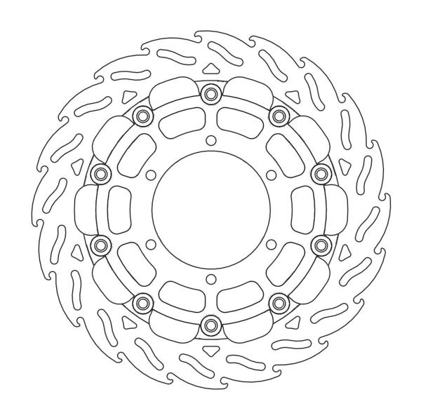 Right Front Rotor Moto Master Flame Gsxr600 Gsxr750 08-17 Gsxr1000 09-15 Gsxr1000 (Abs) 15-17