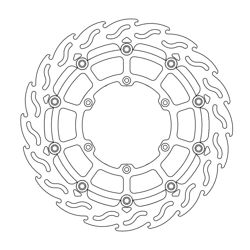 Brake Disc Front Moto Master Flame Oversize 320Mm Kawasaki Yamaha