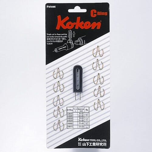 Koken Pk1302C Impact Socket C Ring 3/8" Card Of 10 (Opening From 12Mm)