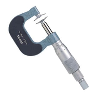 Mitutoyo Paper Thickness Micrometer 0-25Mm X 0.01Mm Non Rotating Spindle