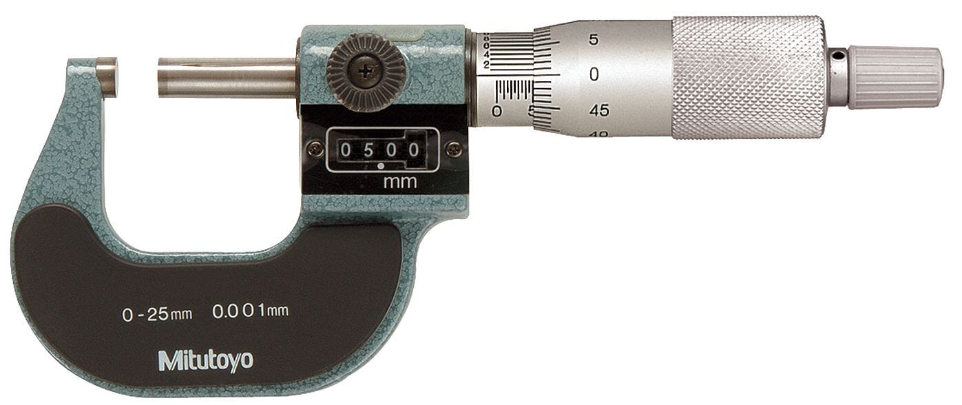Mitutoyo Digit Outside Micrometer 0-25Mm X 0.001Mm