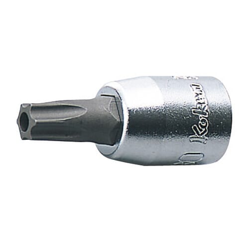 Koken 2025-28 Tamper Proof Torx Bit Socket 1/4"Dr Th40