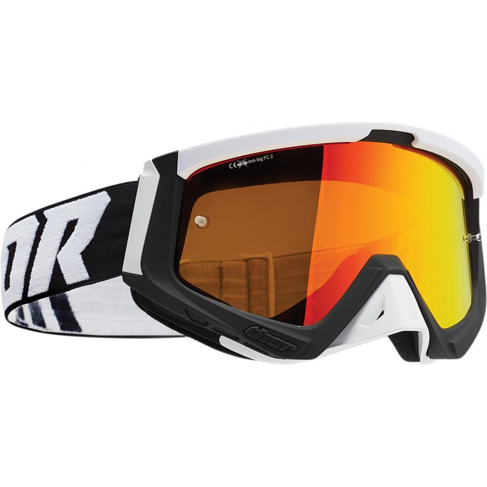 Thor Mx Goggles S23 Sniper Black White Inc Spare Clear Lens