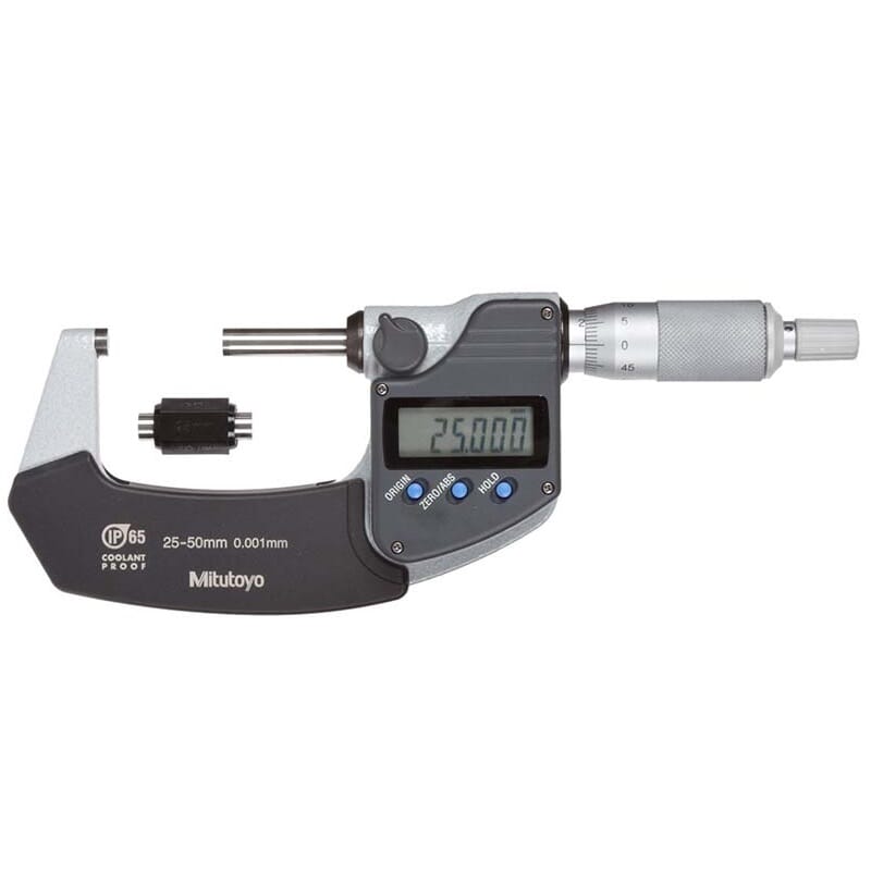 Mitutoyo Digimatic Micrometer 1-2"/25-50Mm Ip65 Coolant Proof With Data Output