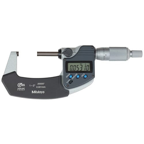 Mitutoyo Digimatic Micrometer 1-2"/25-50Mm Ip65 Coolant Proof Without Data Output
