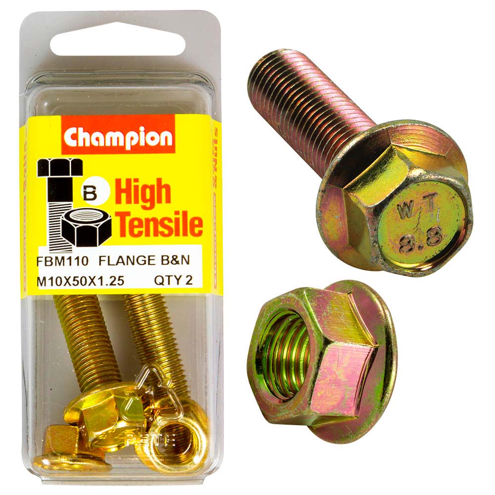 Champion Flange Bolt M10 X 50 X 1.25 (B) - Gr8.8