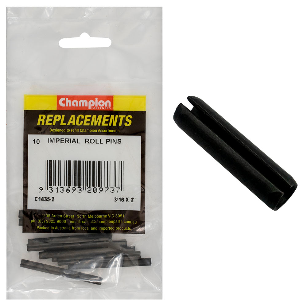 Champion 3/16In X 2In Roll Pin -10Pk