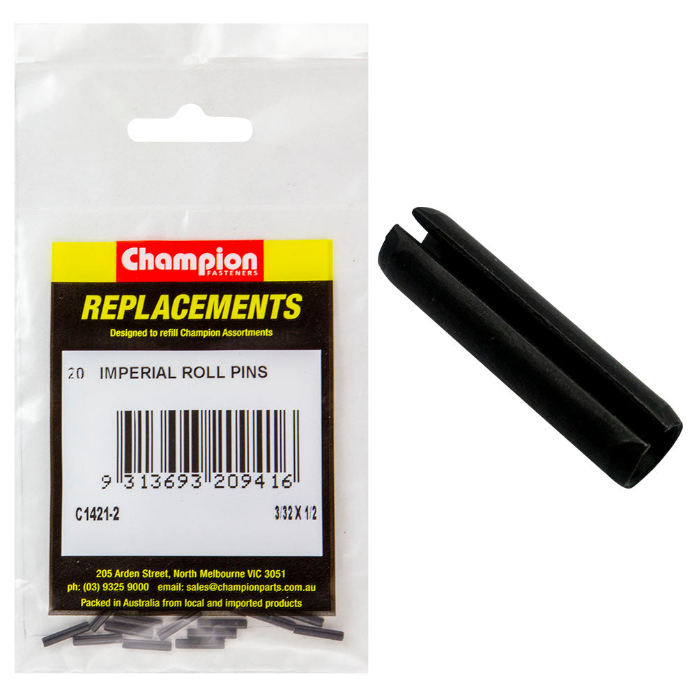 Champion 3/32In X 1/2In Roll Pin -20Pk