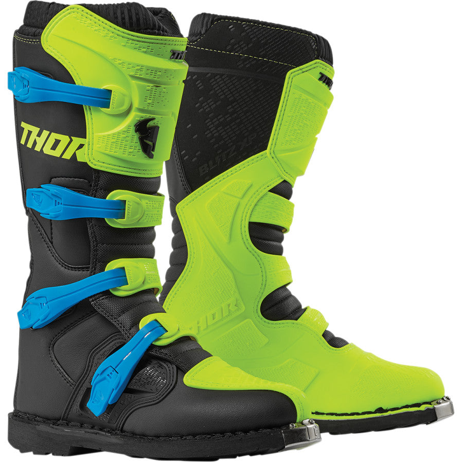 Motorcross Boots Thor Mx Blitz Xp Mens Flo Green/Black Size 13