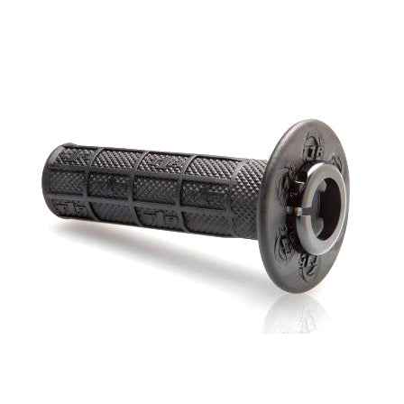 Defy Mx Lock On Grips 1/2 Waffle, Soft Compound Includes 2 Stroke & Mini Bike Throttle Cams Black