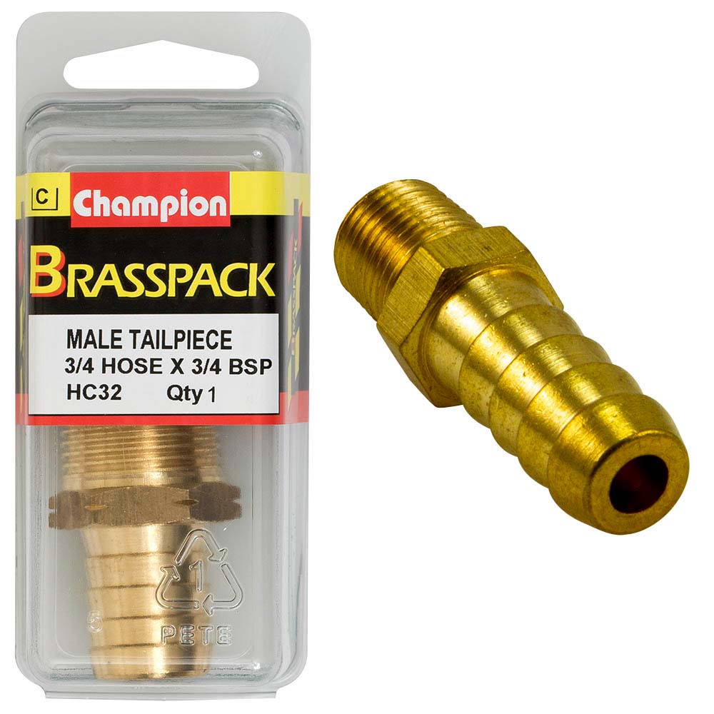 Champion Brass 3/4In X 3/4In Male Hose Barb