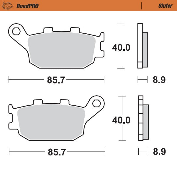 Brake Pads Rear Moto Master Pro Sintered For Honda Kawasaki