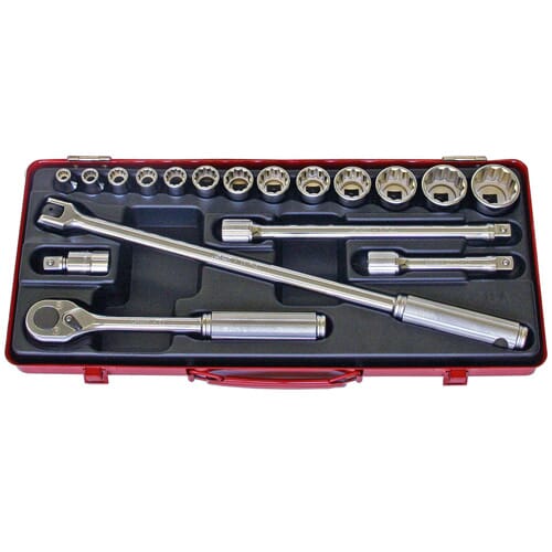 Koken 4289M Socket Set 12Pt 18Pc 1/2"Dr 8-32Mm