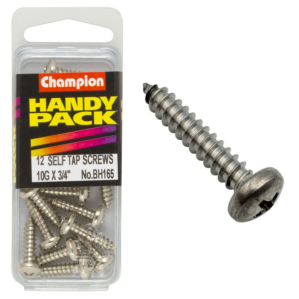 Champion 10G X 3/4In S/Tap Set Screw - Pan Hd