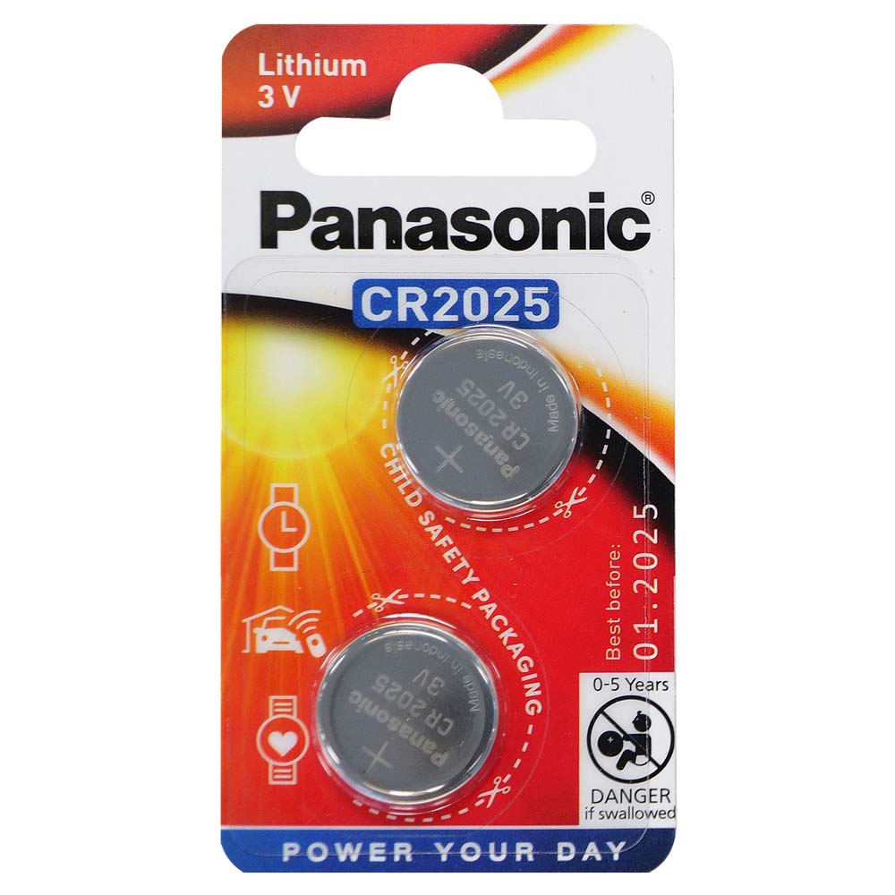 Panasonic 3V Lithium Coin Cell Battery (20Mm X 2.5Mm) - 2Pk