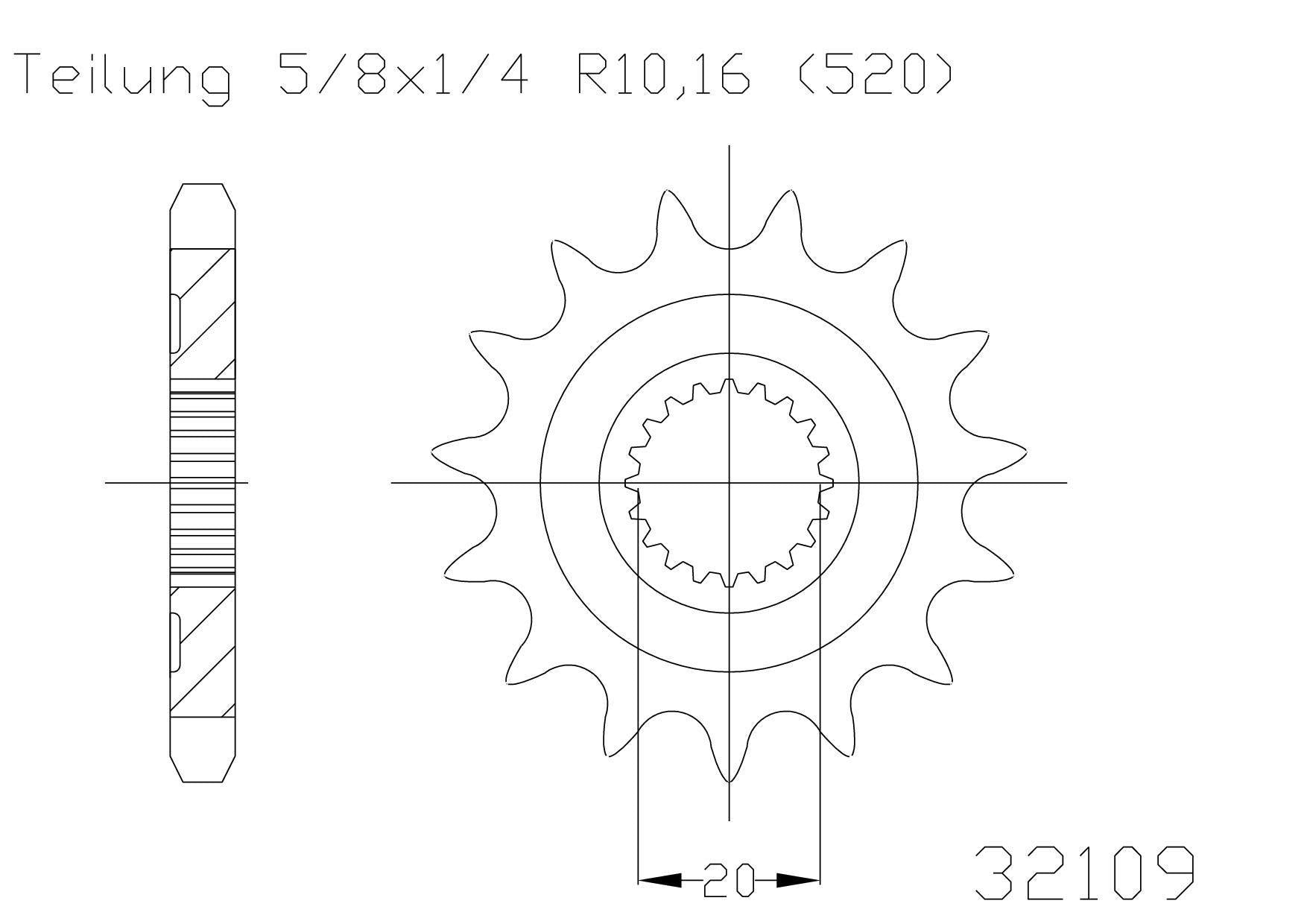 Sprocket Front Moto Master Yz125 Yz250F Yz250Fx Wr250F Wr250R Ec250F Ec300F Ec450F 12T