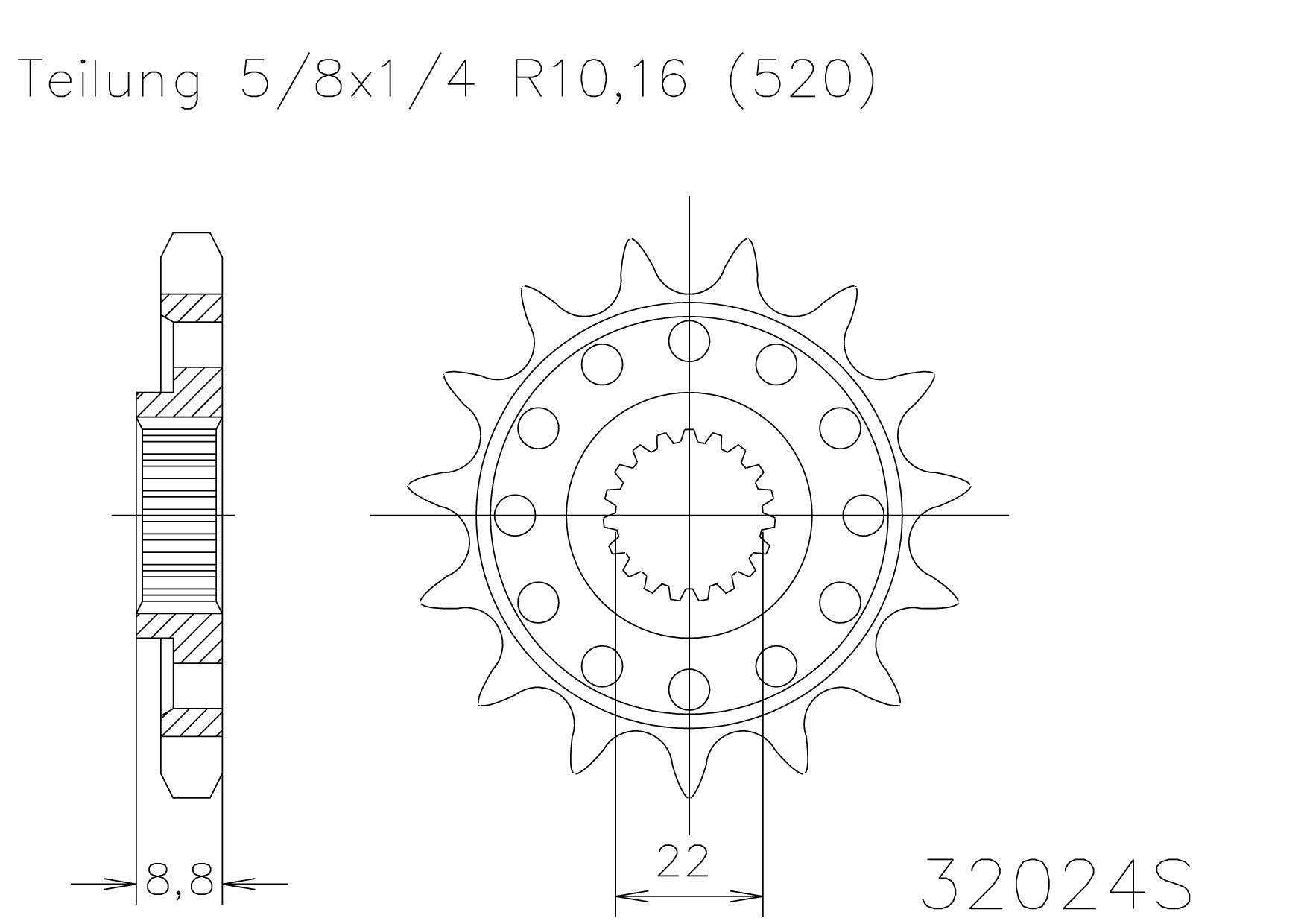 Sprocket Front Moto Master 12T Beta Gas Gas Husaberg Husqvarna Ktm