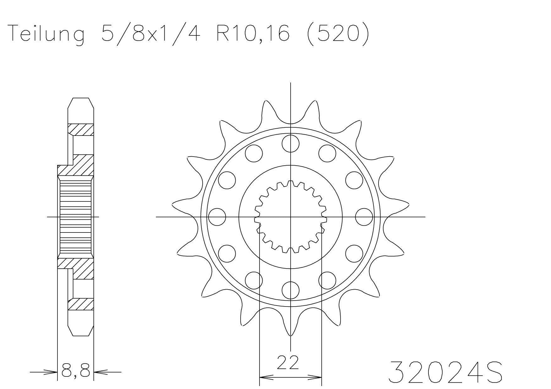 Sprocket Front Moto Master 13T Beta Gas Gas Husaberg Husqvarna Ktm