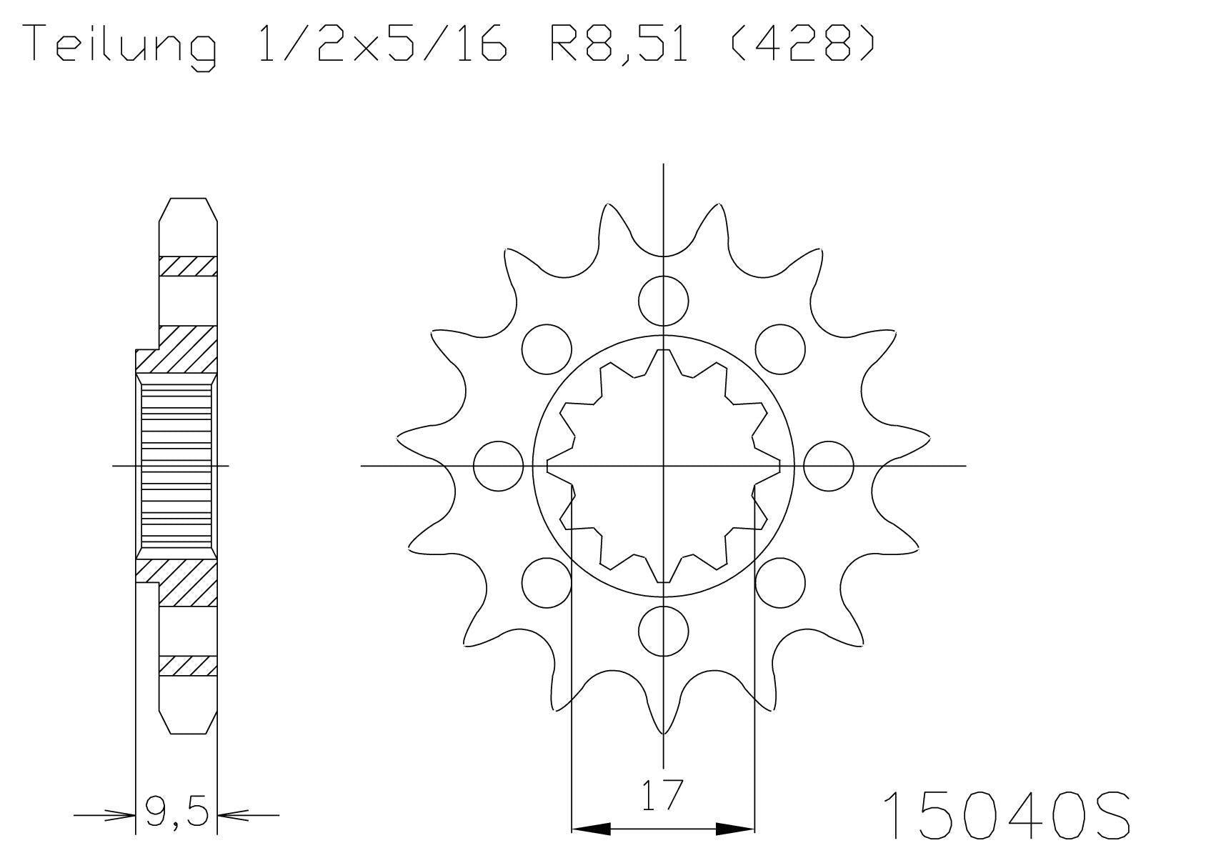 Sprocket Front Moto-Master Made In Holland Ktm 85Sx 03-17 105Sx 04-11 Husqvarna Tc85 14-17 12T