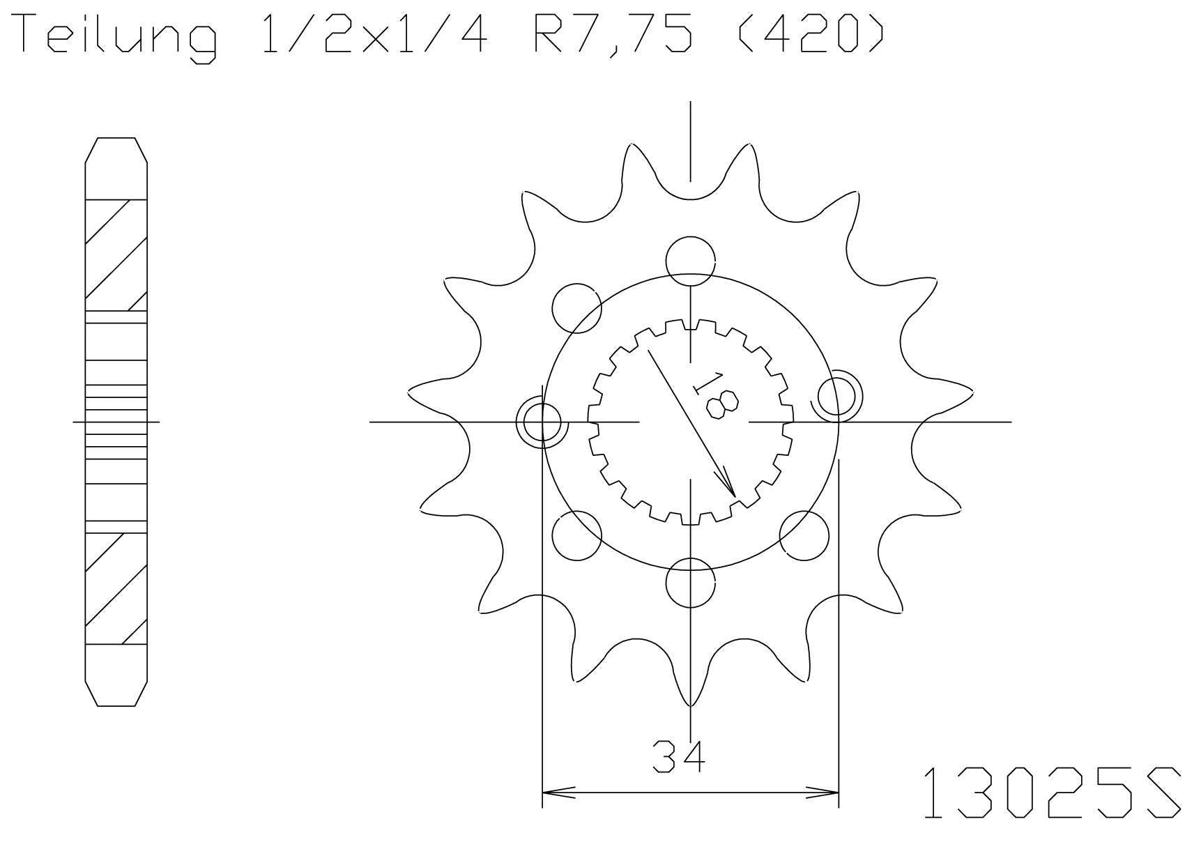 *Sprocket Front Moto Master Made In Holland Honda Crf150R 07-23 14T