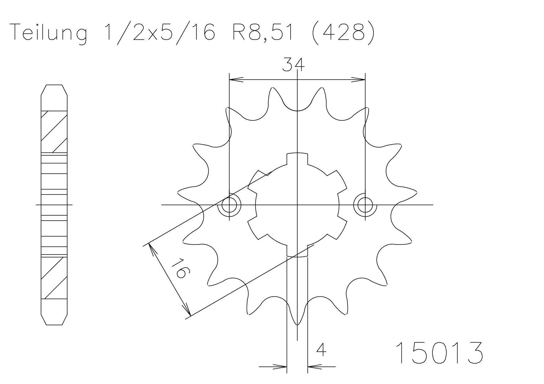 Sprocket Front Moto Master13T Suzuki Yamaha