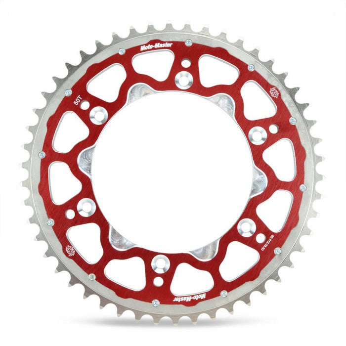 Sprocket Rear Moto Master Fusion Dual Ring Gas Gas Husqvarna Sherco Red