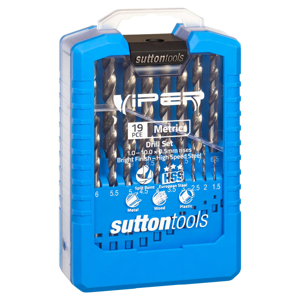 Sutton Tools 19 Piece Viper Jobber Drill Set