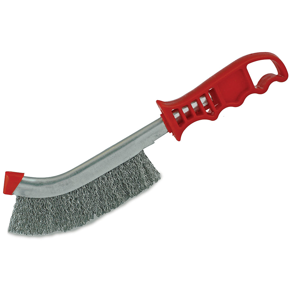 Itm Wire Brush Red Handle - Steel Wire