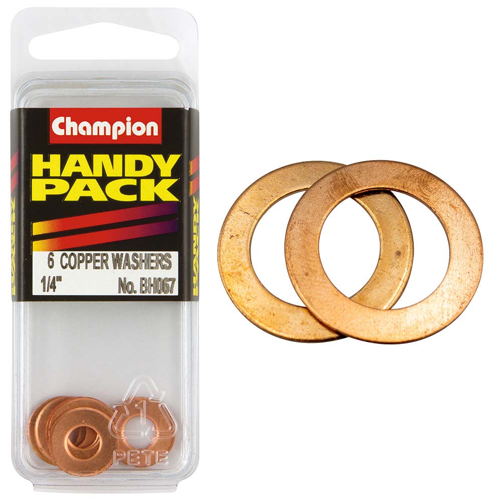 Champion 1/4In X 9/6 Copper Washer 20G